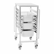 Carrello da trasporto fino a 6 bacinelle GN 1/1 acciaio inox 14_0005059