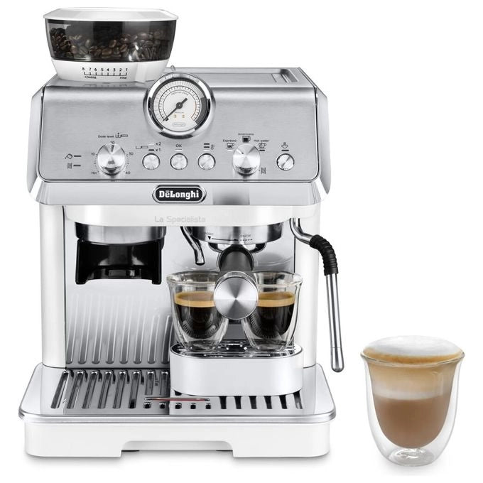 DeLonghi EC9155.W La Specialista Arte Macchina da Caffe' Espresso Macinacaffe' Integrato Lancia Vapore My Latte Art 1400W Bianco