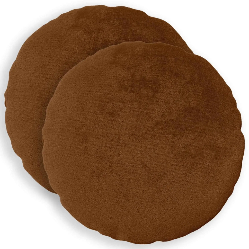 Federa 2 pcs HEERLEN Marrone Chiaro Ø 60 cm Flanella 923113
