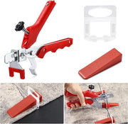 Sistema di livellamento di piastrelle, larghezza di giunzione 2 mm, aiuto per la posa di piastrelle, 400 anelli + 200 wiggen + 1 piastra per aiuto alla posa di piastrelle, set di livellamento per piastrelle per dilettanti e professionisti