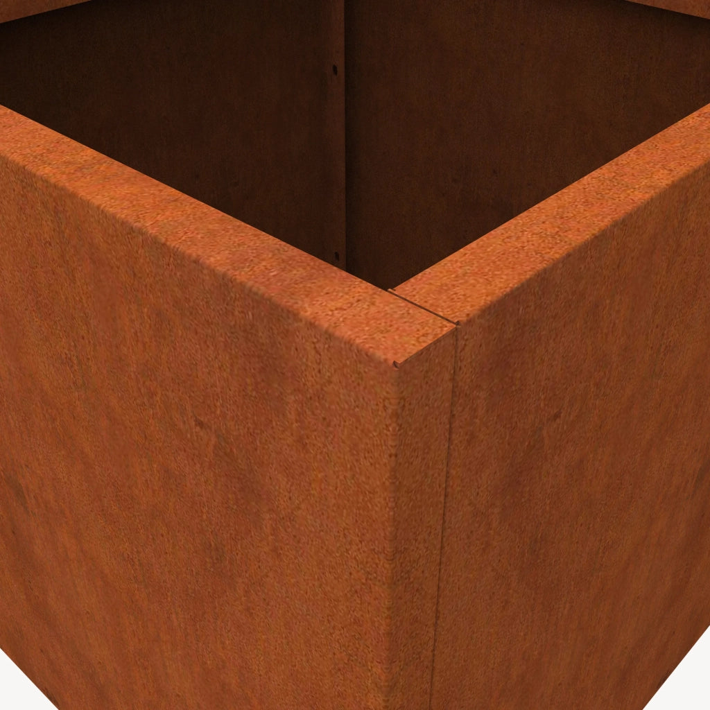 Fioriera Vaargel in Acciaio Corten Portafiori 60x60x60 cm - Marrone Ossidato casa.pro