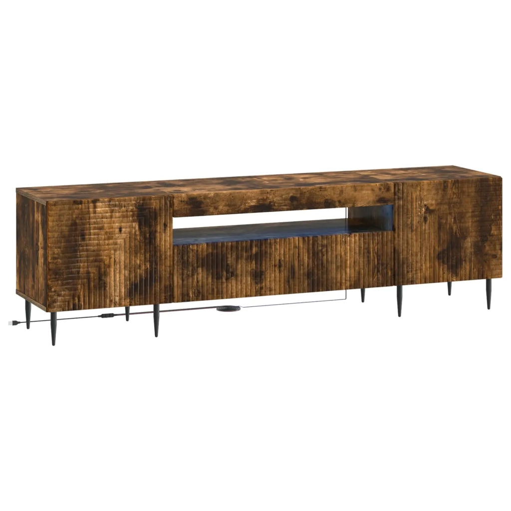 Mobile TV LED Rovere Fumo Legno ingegnerizzato 896910