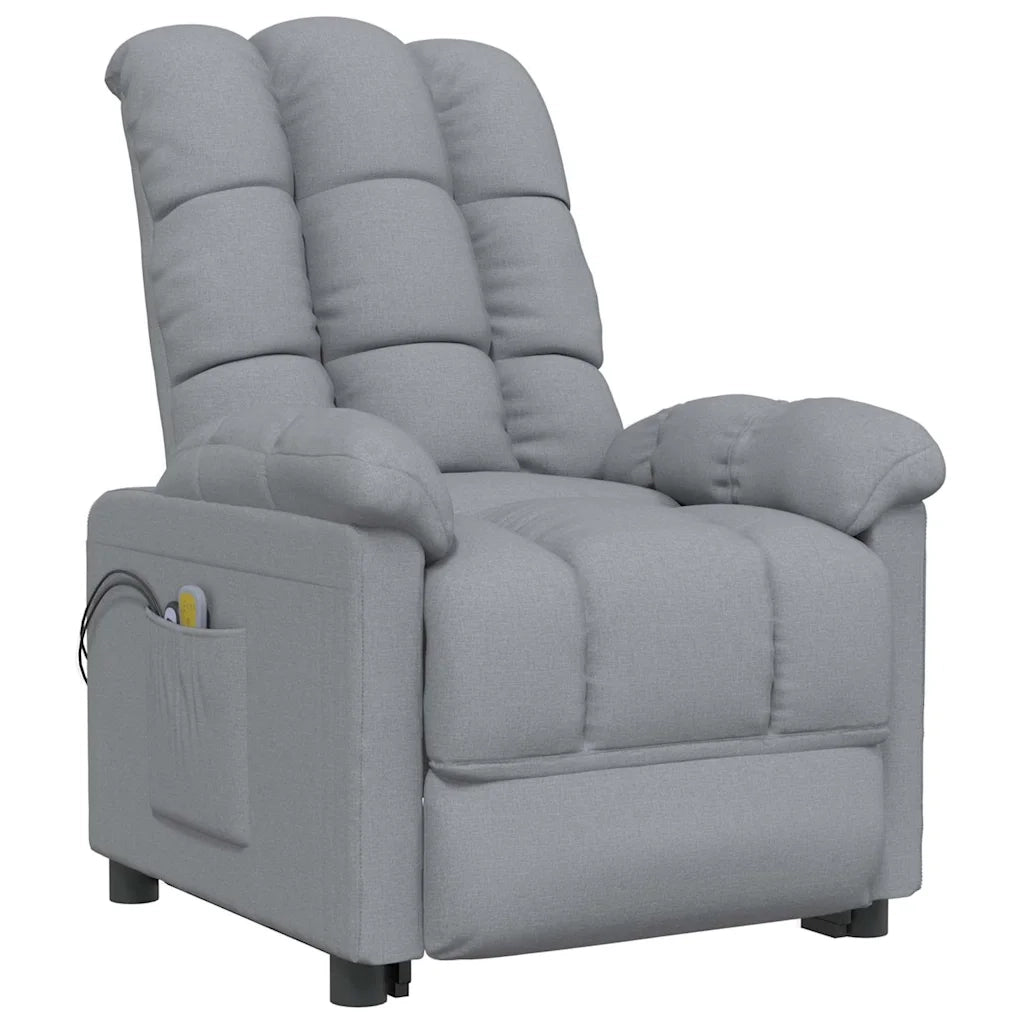 Divano Sedia-Poltrona Massaggiante Elettrica Grigio Chiaro in Tessuto 427432