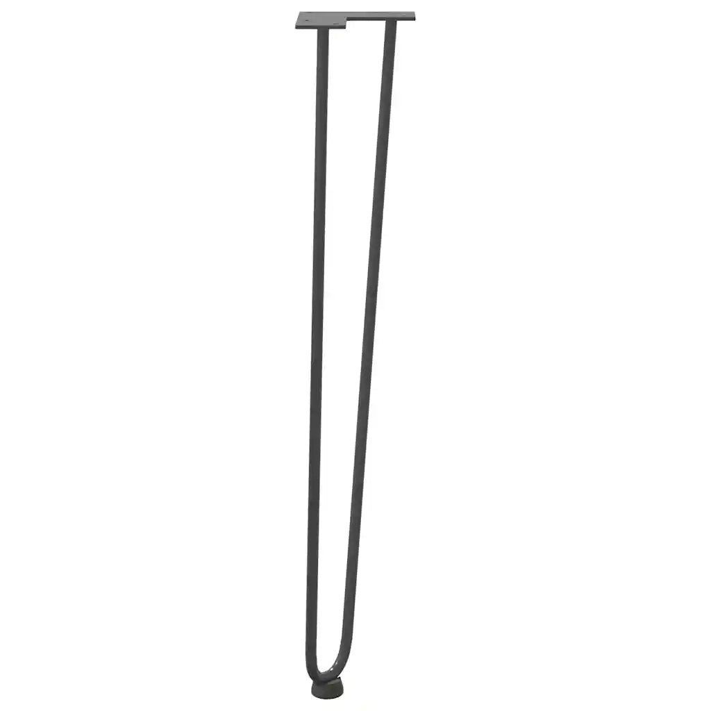 Gambe a forcina per tavoli consolle 4 pz Antracite 72 cm Acciaio massiccio 4012426