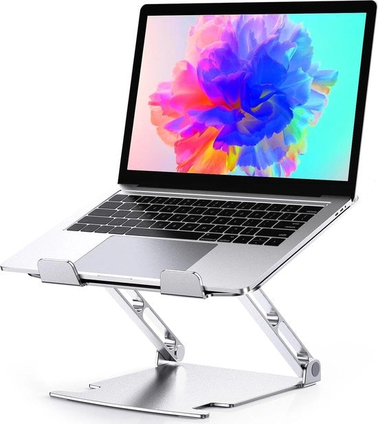 Sostegno laptop ergonomico - per posizione ottimale e comfort - 1 pezzo - argento - alluminio