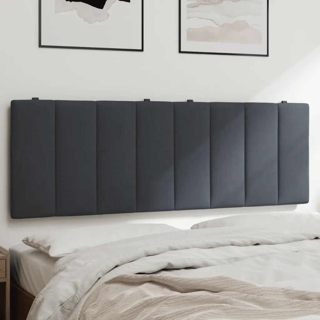 Cuscino Testiera Hanko Grigio Scuro 120 cm in Velluto 374662