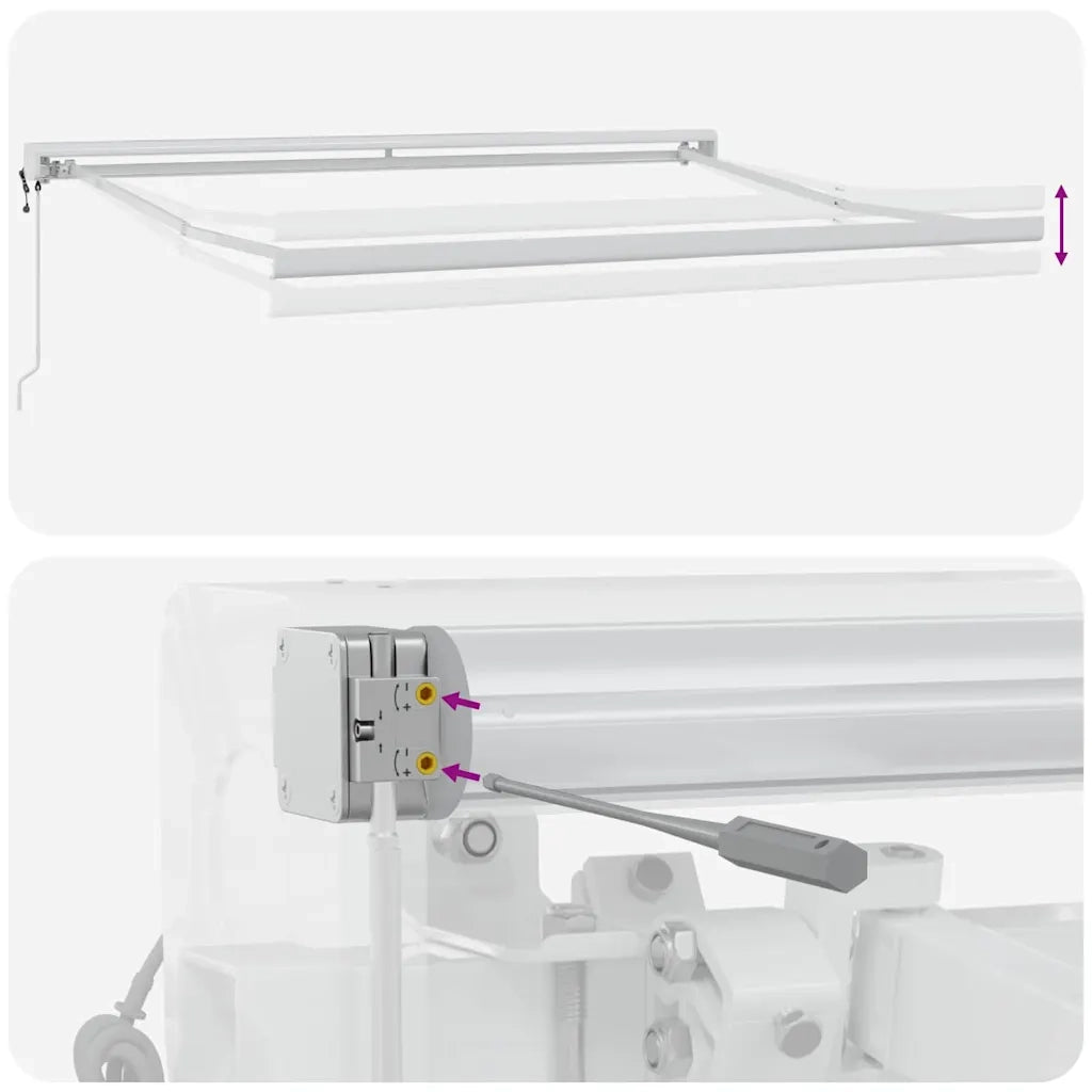 Struttura della tenda Bianco 350 x 250 cm Alluminio 142575