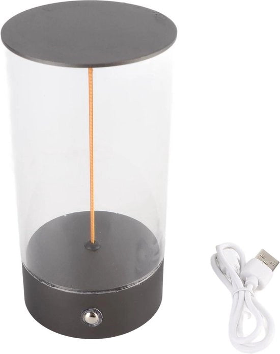 Nachtkastello con Luce di Avvio Tastabile e Funzione di Ricarica USB - Lampada da Notte LED per Camera da Letto - Design Minimalista .