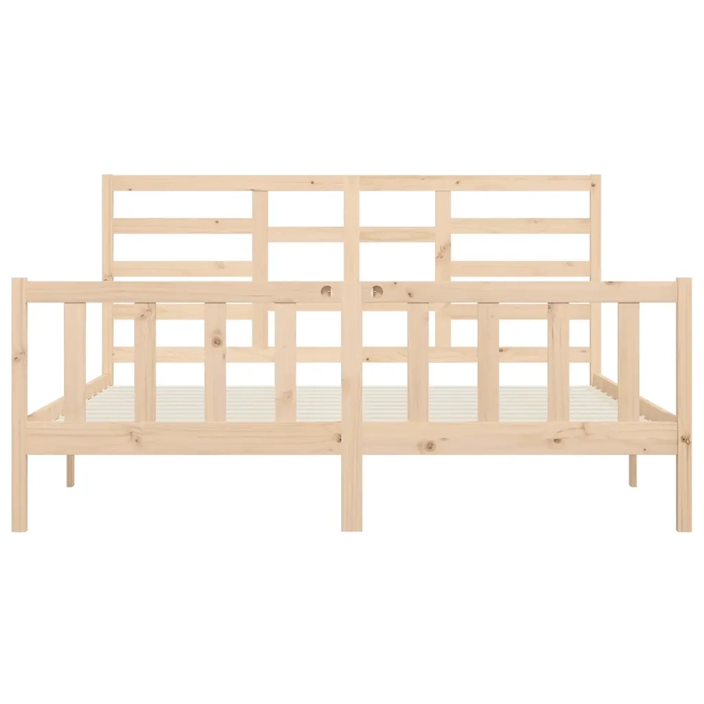 Giroletto senza Materasso-Struttura Letto 200x200 cm in Legno Massello di Pino 655913