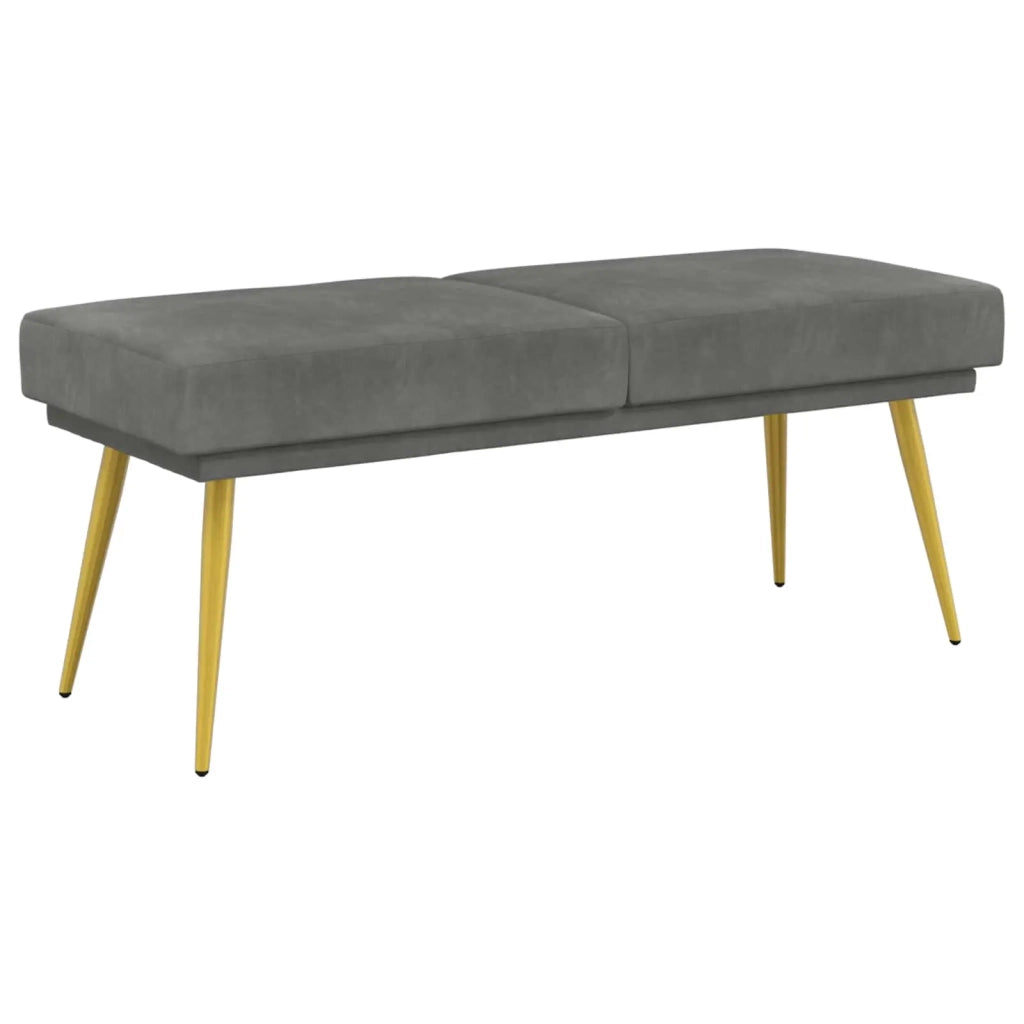 Panchina a doppio strato Grigio Scuro 120 x 45 x 46 cm Velluto 42038586