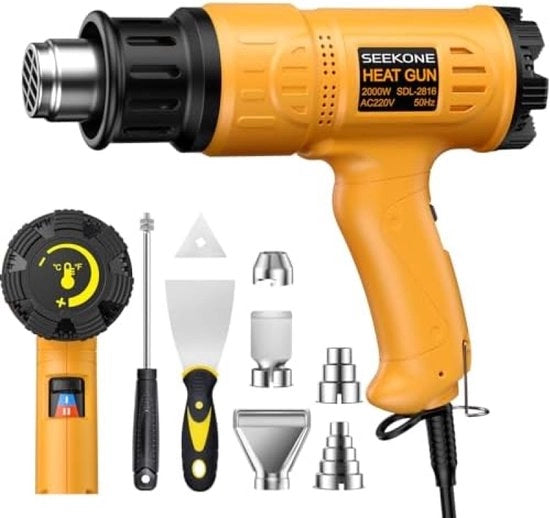 Kit di pistola a aria calda 2000W (60 ℃ - 600 ℃) con 2 regolatori di temperatura, blazer a aria calda 4, attacchi per mano per lavoro manuale