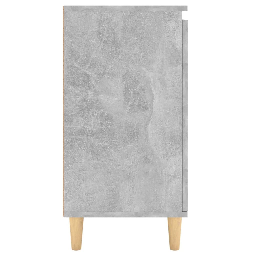 Credenza-Buffet-Armadio da cucina Gambe Massello Grigio Cemento 60x35x70cm Multistrato
