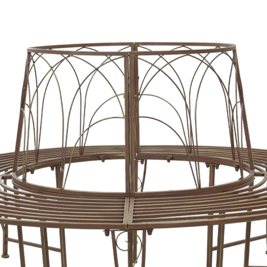Panchina per Alberi 8-Numero di posti Ø 160 x 89 cm Acciaio 42029517