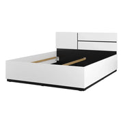 Letto HAVANA 180x200 cm bianco e nero – Letto dal design moderno per camera da letto adulta