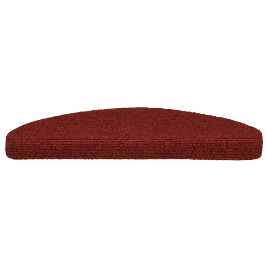 vidaXL Tappetini per scale autoadesivi 20 pz 65x21x4 cm Bordeaux Rosso Semicircolari Grandi