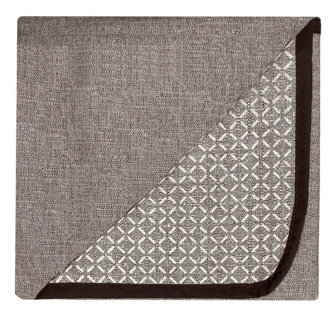 Copridivano in Poliestere con Penisola Sinistra Seduta 290 cm Marrone