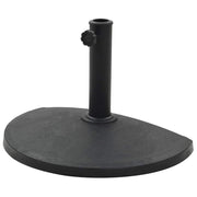 Base per ombrellone semitonda in resina diametro 38 e 48 mm 9 kg Nero 2202078