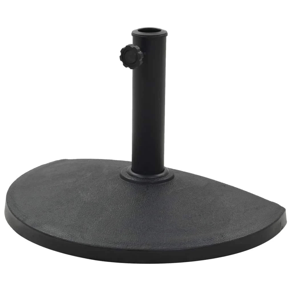 Base per ombrellone semitonda in resina diametro 38 e 48 mm 9 kg Nero 2202078