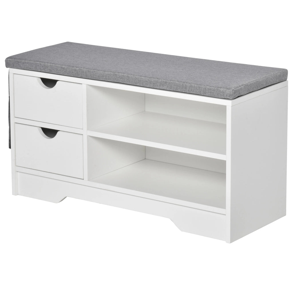 Scarpiera Salvaspazio in Legno ¨C zephmum ¨C Bianca, 80.5x30.5x43.5cm
