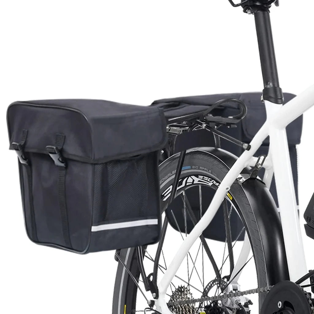 Borsa doppia per bicicletta impermeabile da 35 litri per portapacchi posteriore nera 02_0021167