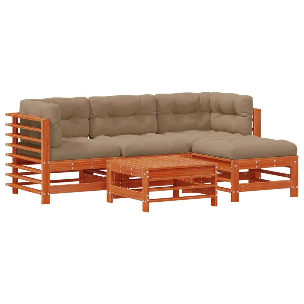 Set Lounge da Giardino 5 pcs Marrone Cerato 3418130