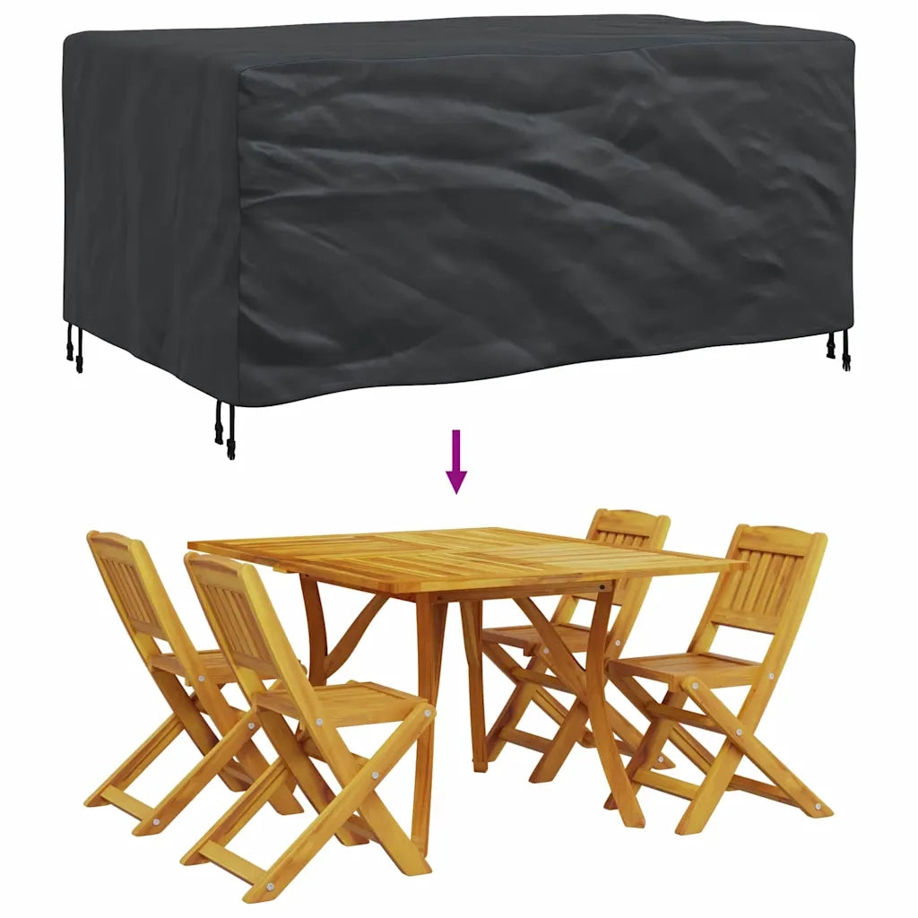vidaXL Copertura per mobili da esterno Nero 170 x 100 x 70 cm 420D