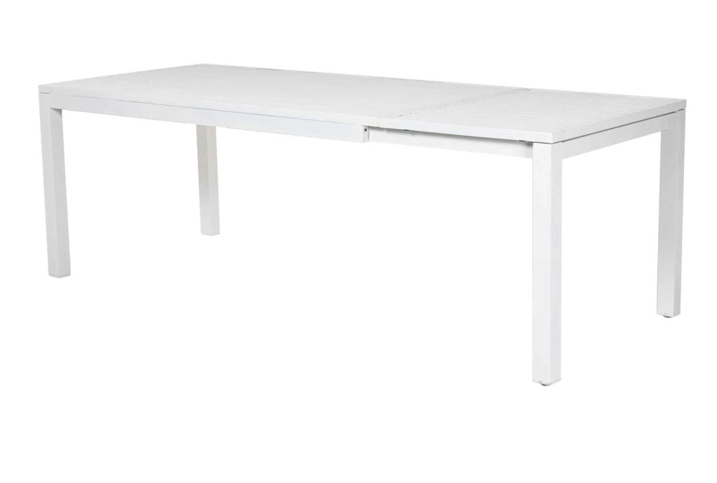 Tavolo Allungabile da Giardino 160/220x90xh76 cm in Alluminio New Boston Bianco