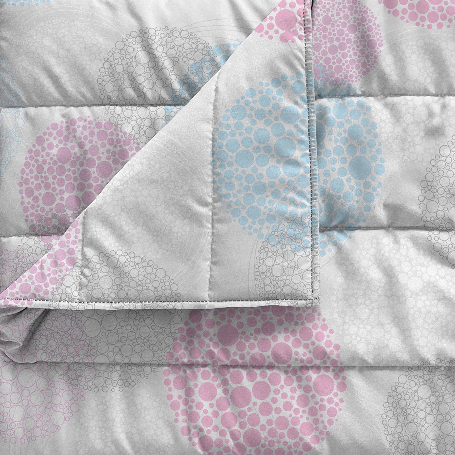 Trapuntino Estivo Matrimoniale in Microfibra 100 gr con Stampa Molecole Basic