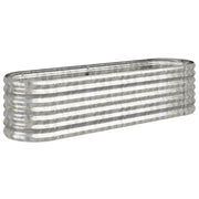 Fioriere | Cassetta per fiori | Letto Giardino Acciaio Zincato 152x40x36cm Argento