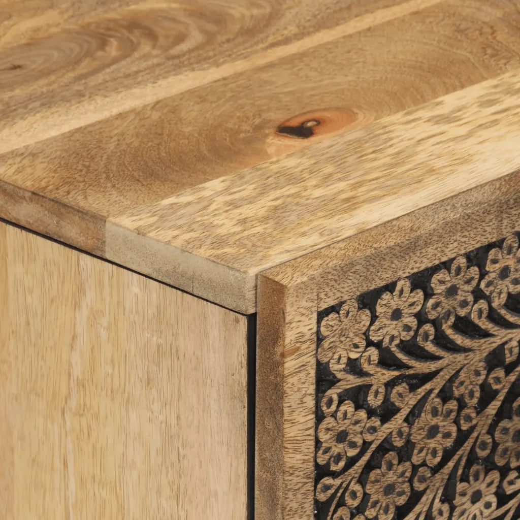 Credenza | Madia | Buffet da pranzo | Armadio da pranzo 60x33x75 cm in Legno Massello di Mango