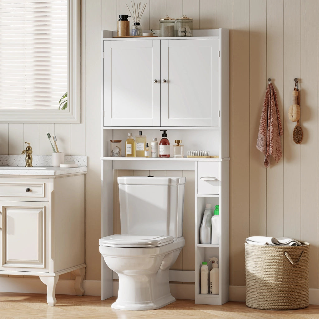 Mobile Bagno 2 Ante 80x19.5x170cm ¨C zephmum ¨C Bianco