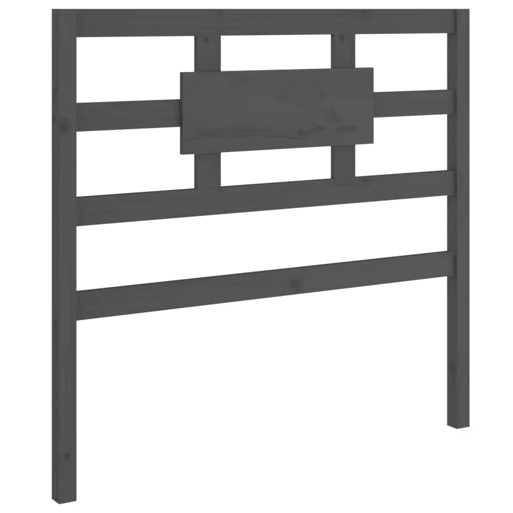 Testiera per Letto Grigia 105,5x4x100 cm Legno Massello di Pino 818027