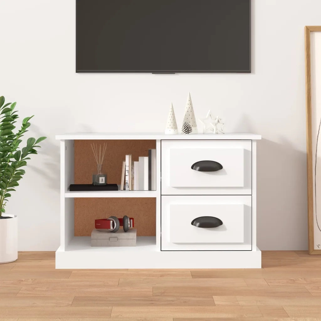 Mobile Porta TV-Mobile per TV-Credenza TV Bianco 73x35,5x47,5 cm in Legno Multistrato