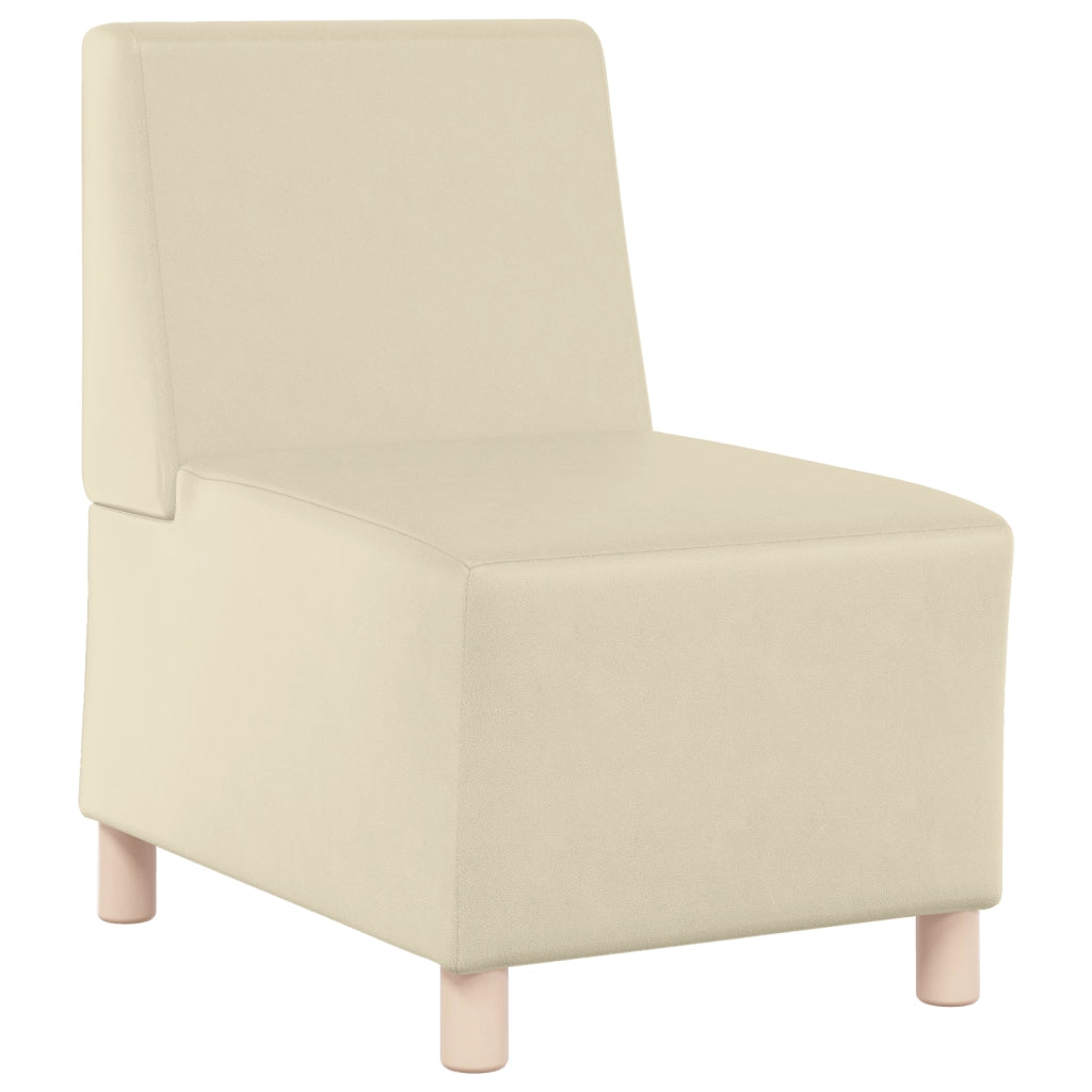 Divano Sedia senza Braccioli Crema 55 cm in Similpelle