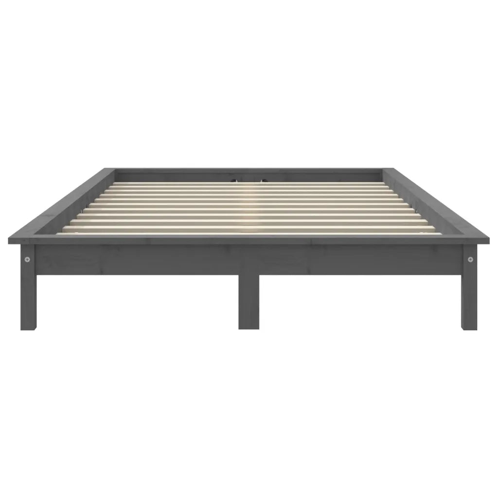 Giroletto Grigio 120x190 cm Small Double Legno Massello di Pino 820578