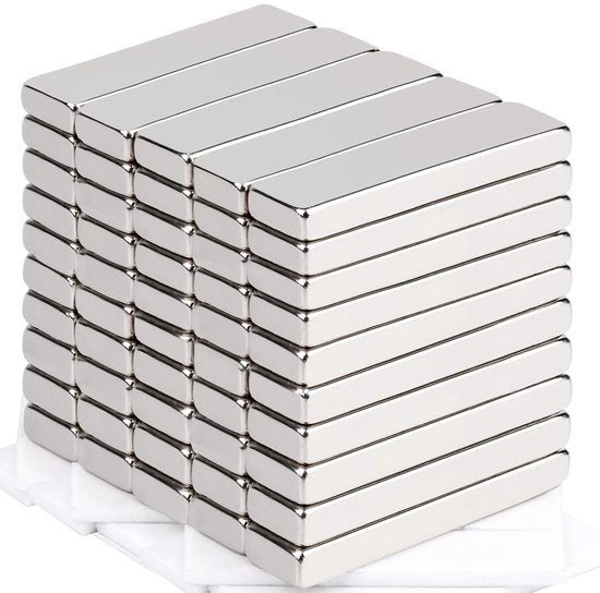 50 pezzi di magneti neodimio Extra forti, 40x10x5mm Magnetico Forti, magneti adesivi Magnetici, magneti adesivi Magnetici rettangolari Magnetici grandi, magneti extra forti Magnetici autoadesivi per lavagne magnetiche
