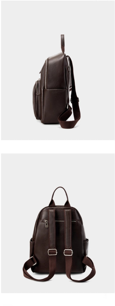 Zaino in vera pelle marrone