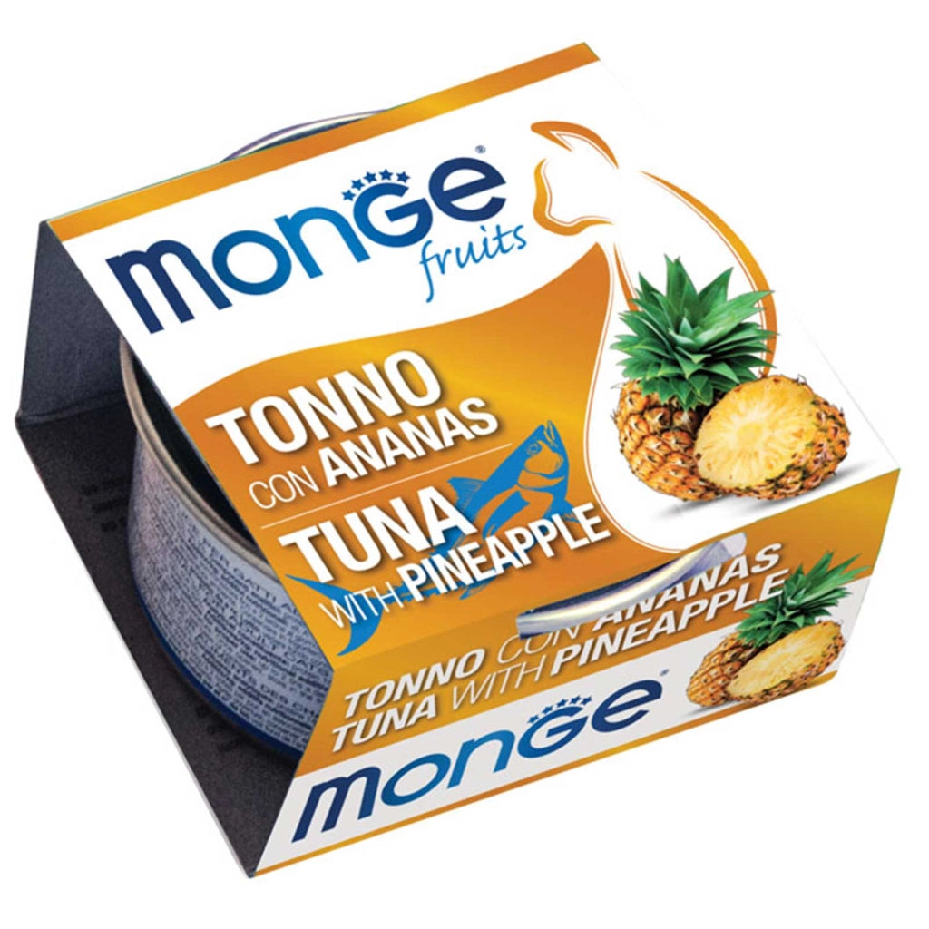 Monge fruits scatolette umido gatto 80g. Confezione risparmio 80g X 24 scatol... size: 80g, flavor: TONNO ANANAS