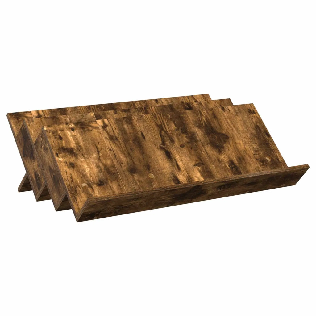 Scaffale per riviste Rovere fumé 90 x 53 x 28,5 cm 890892