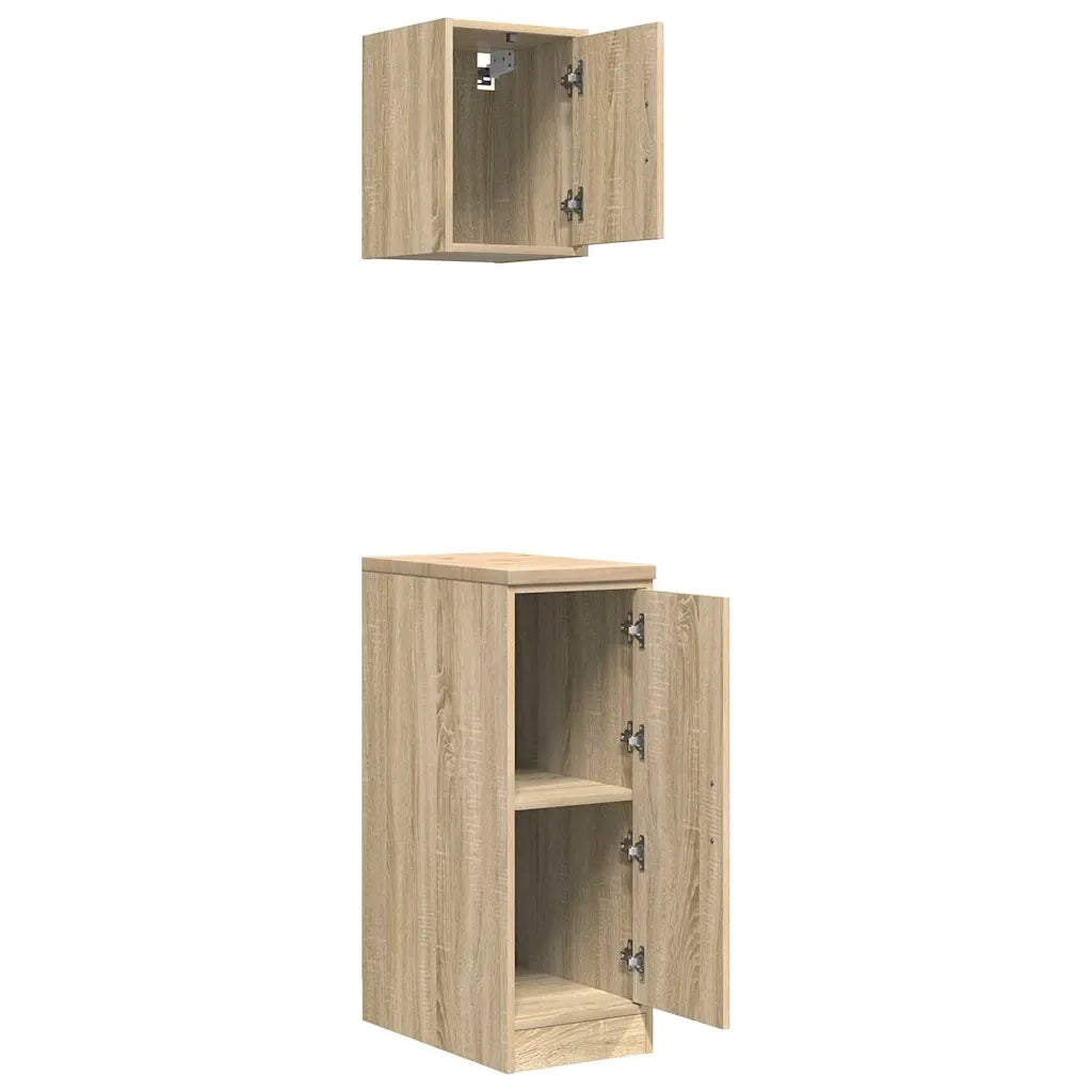 Armadi da Garage 2 pz Rovere Sonoma in Legno Multistrato 3328289