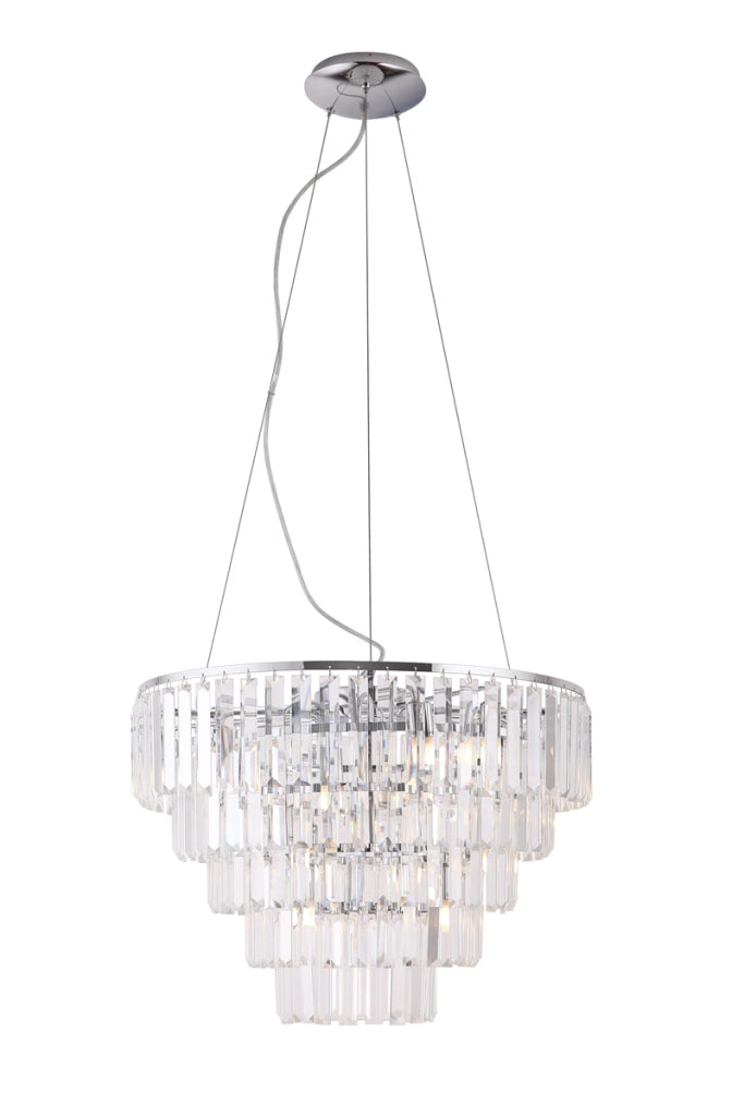 Lampadario glamour cromato cristallo Ø60 15xG9 MONACOP Maxlight