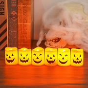 Set di Lanternine LED per Halloween - 6 pezzi Decorazione Resistente al Tempo
