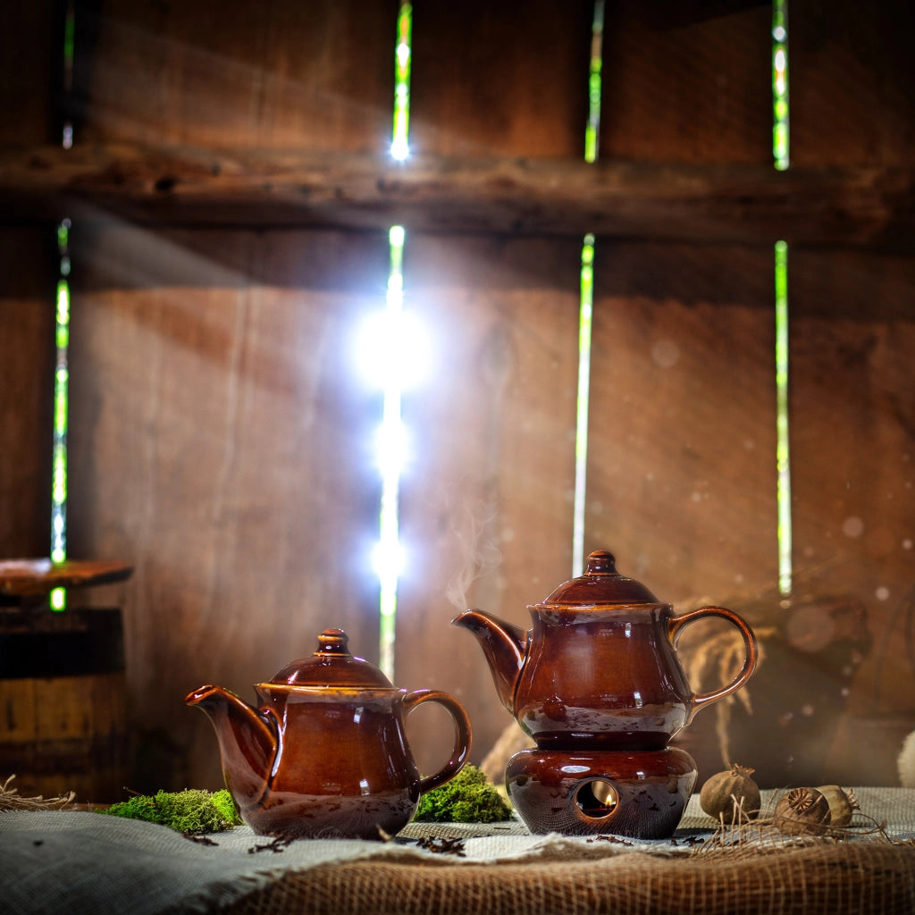 Teiera KADAX per caffè ed erbe aromatiche, 1 litro, con coperchio, in ceramica e gres.