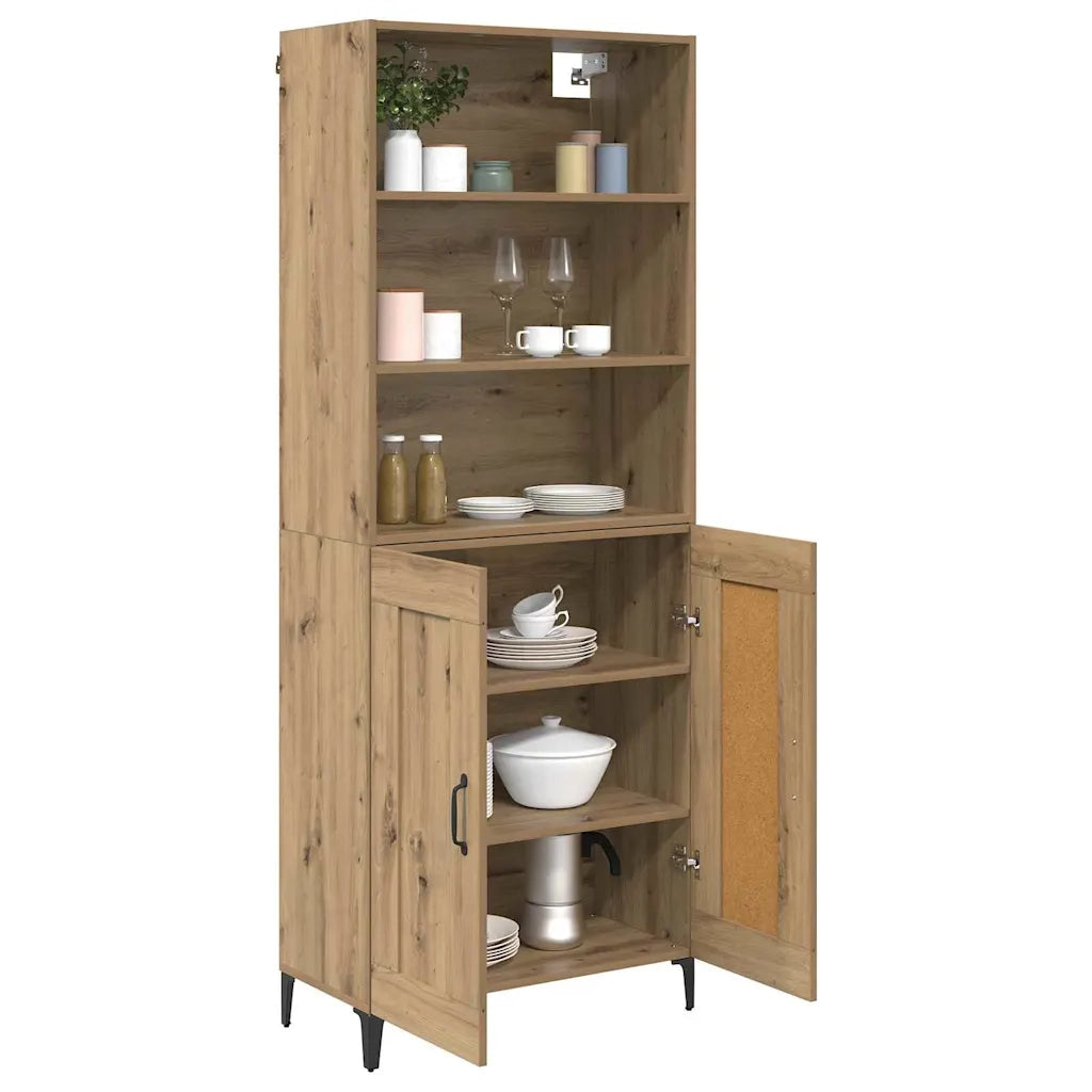 Credenza 2 pz rovere artigianale 69,5 x 34 x 180 cm 3403590