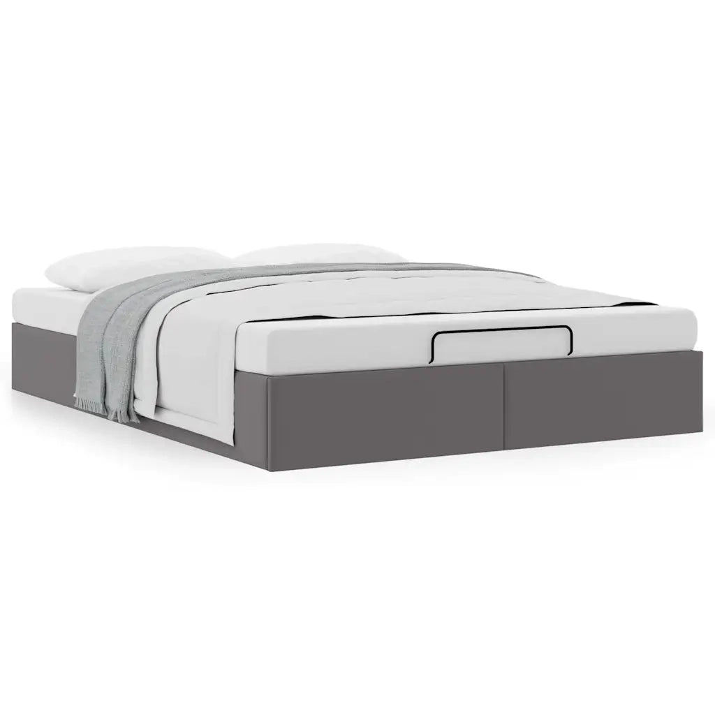 Struttura Letto Pouf senza Materasso 140x200 cm Similpelle 3310807