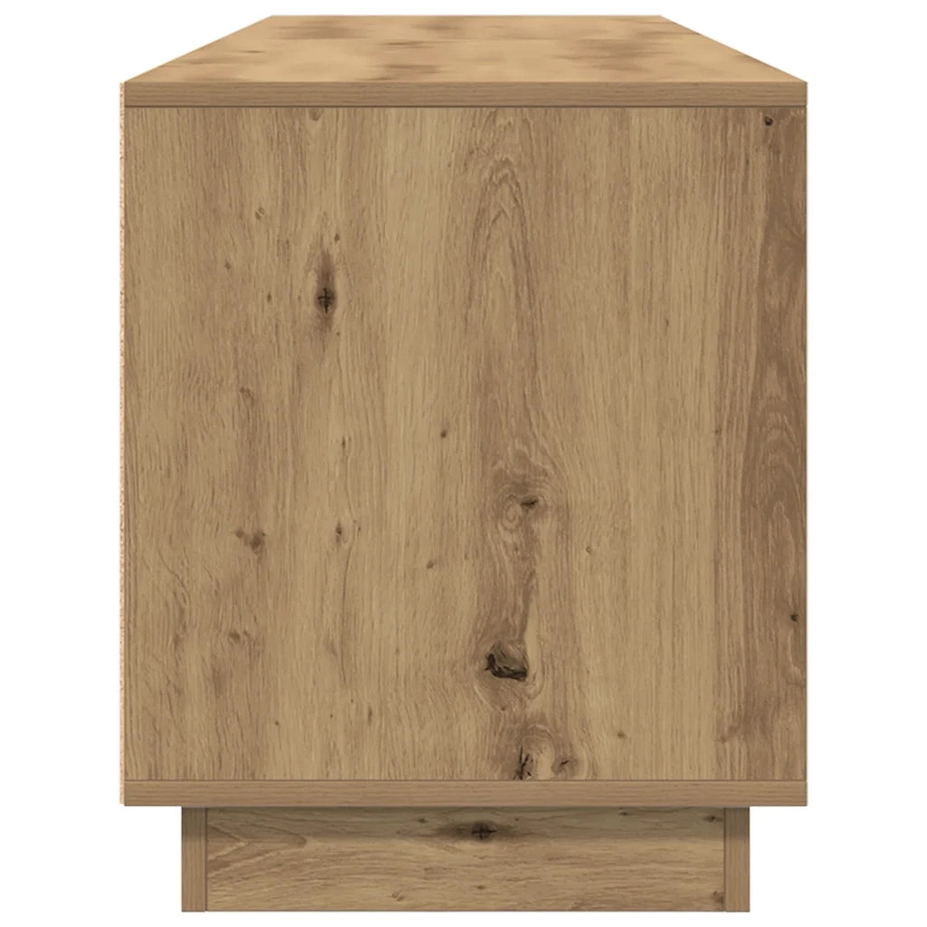 vidaXL Mobile Porta TV con Luci LED Rovere Artigianale 193,5x41x50 cm