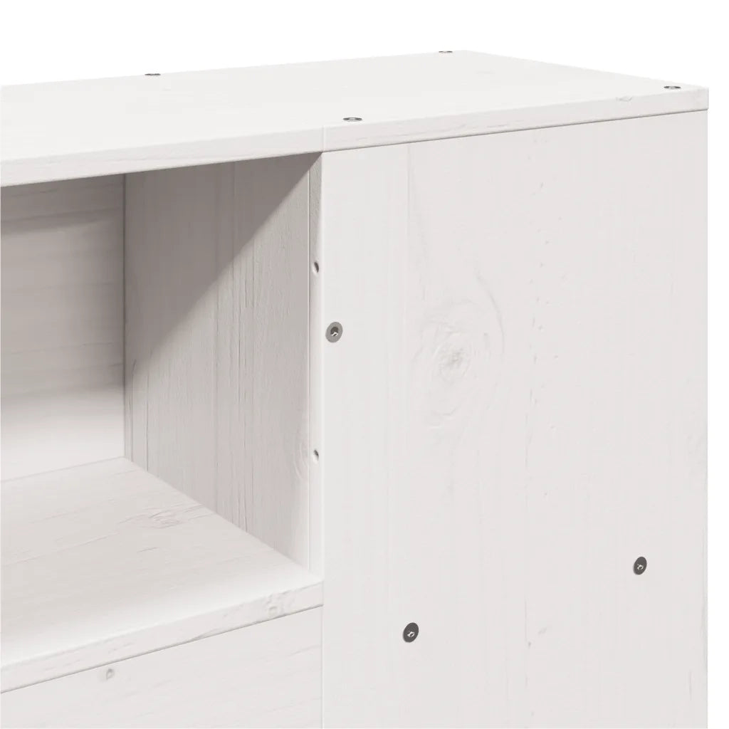 Letto Libreria senza Materasso Bianco 120x190 cm Legno di Pino