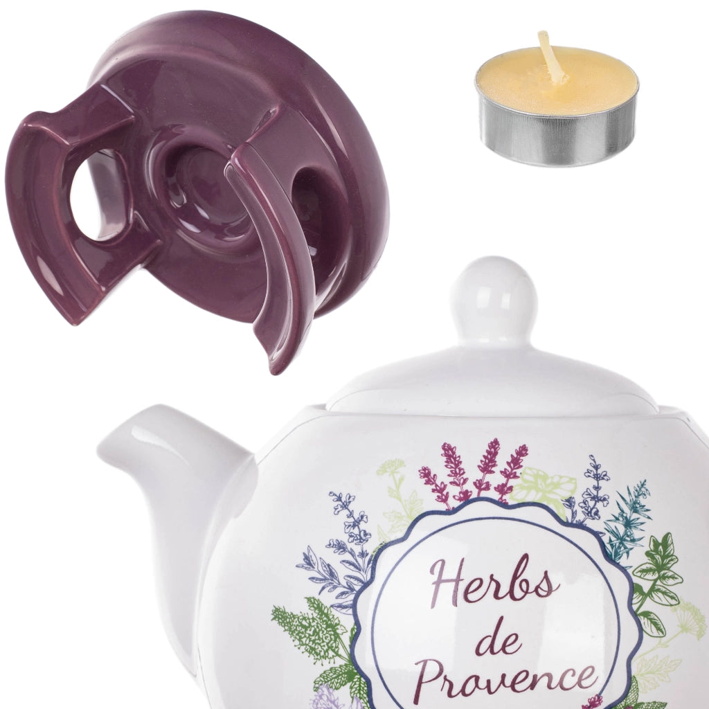 Teiera KADAX con scaldavivande, 1 litro, in ceramica, ideale come regalo.