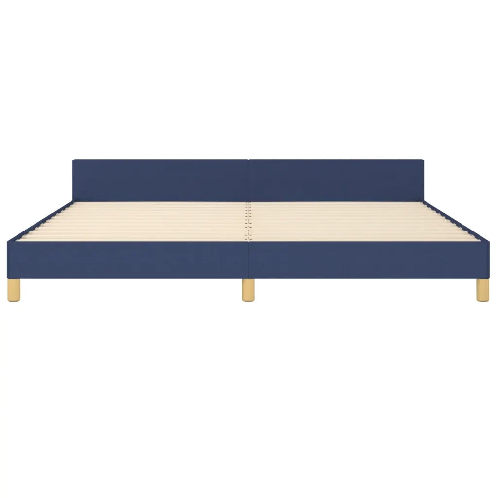 Letto matrimoniale | Letto per adulti | Giroletto senza Materasso Blu 200x200 cm in Tessuto