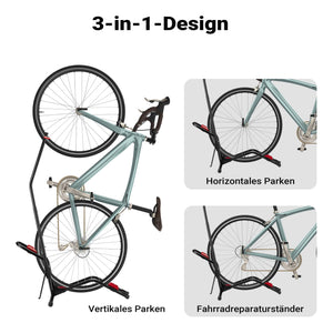 Portabici verticale autoportante, 53x11x120 cm, per biciclette 24-29"
